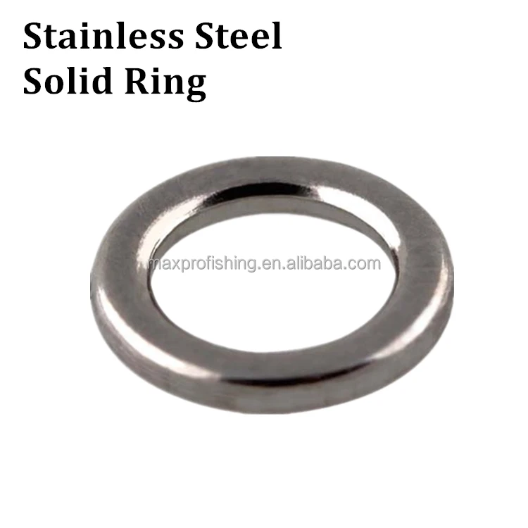 Unbreakable Saltwater Stainless Steel Lure Connector Fishing Jigging Sea Fishing Solid Rings