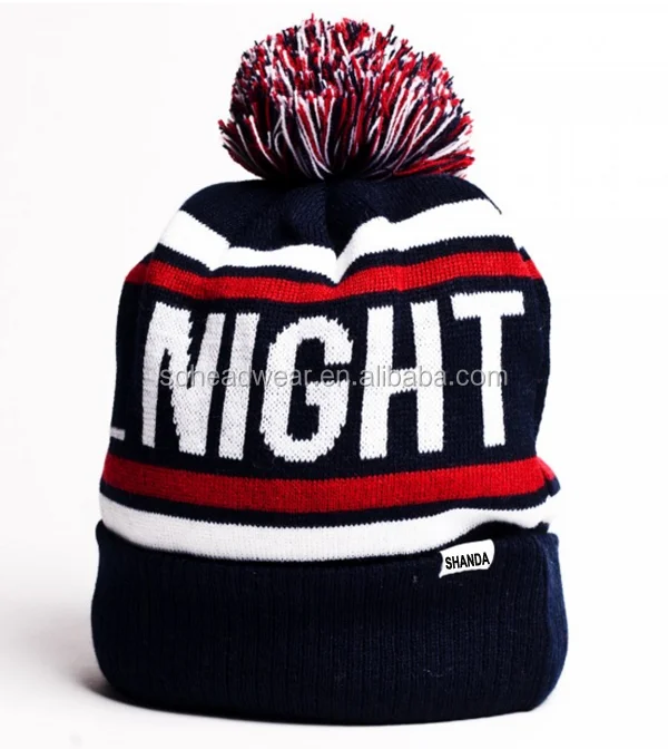 
100% acrylic foldable letter designed custom knitted Canada Toque 