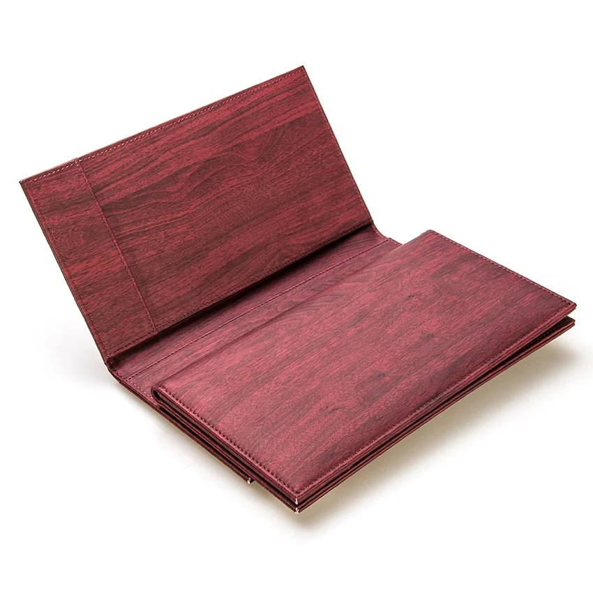A5 Menu clip cross-border custom logo Upscale hotel wine signature clip PU leather business documents Cash register clip