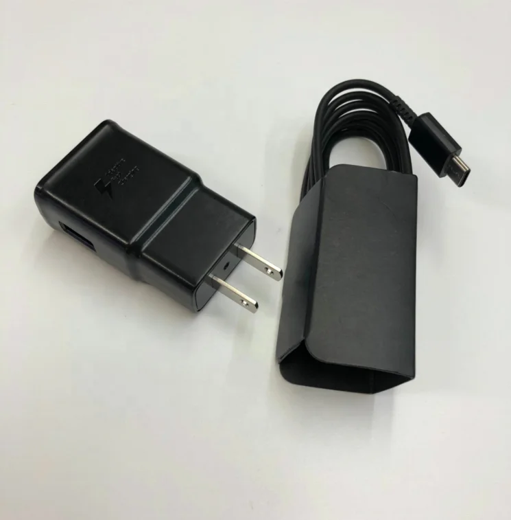 
Original quality 2 in 1 US plug Usb Type c cable travel adapter for Samsung Galaxy S8 S9 S10 Note8 wall charger 