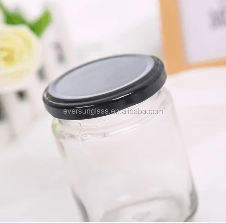 25ml, 45ml mini round jam glass jar with tin lid