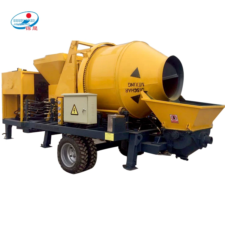 Diesel self loading beton mixing concrete mixer with pump