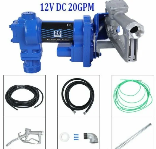 
12 Volt 20 GPM Diesel Gas Gasoline portable electric oil Pump 