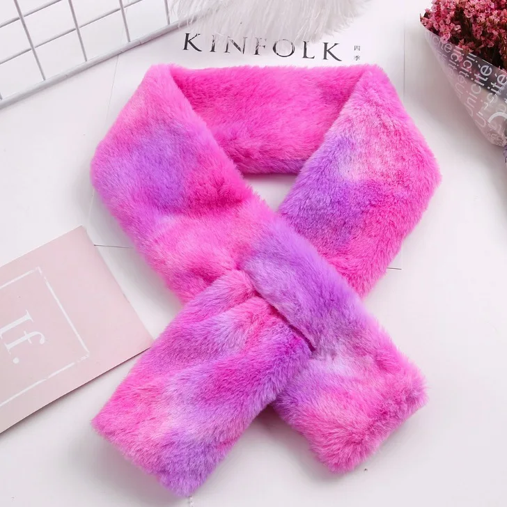 Winter Ear Muffs Ear Warmer Kids Lovely Thicken Plush Unicorn Earmuffs New Custom made rainbow colorful plush scarf