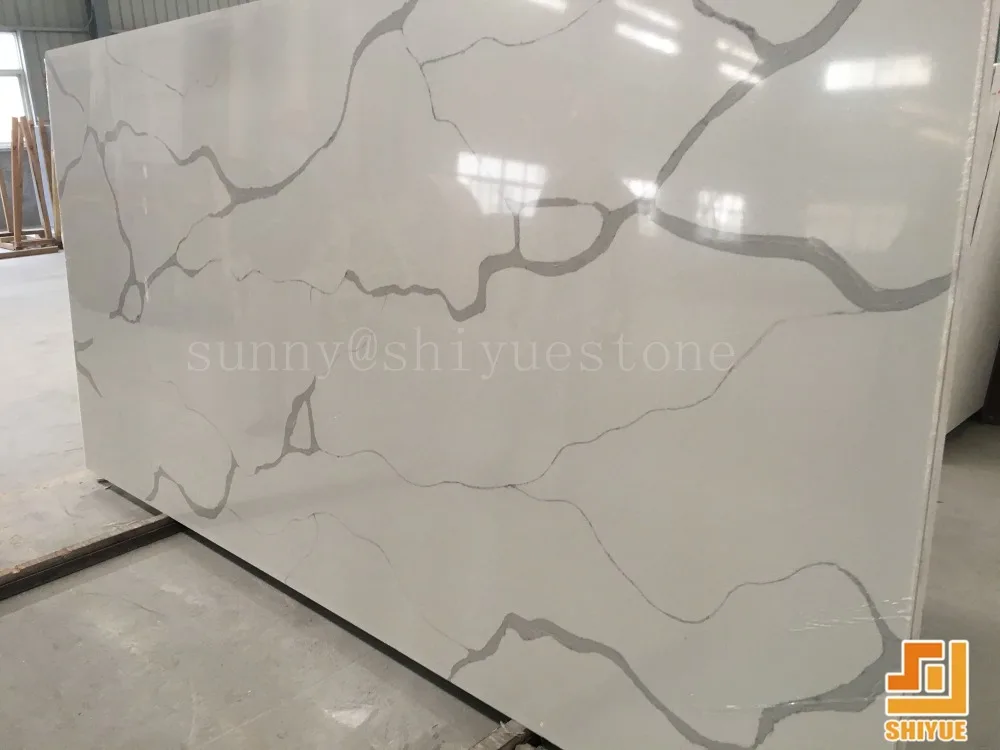 Polished Artificial Stone Calacatta Quartz Slab Price