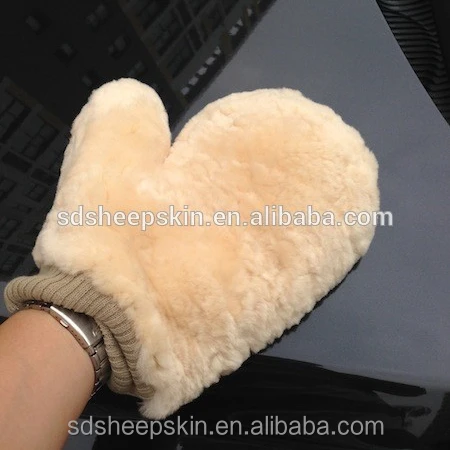 Merino Sheep Skin Lamb Oven Mitts car wash Gloves