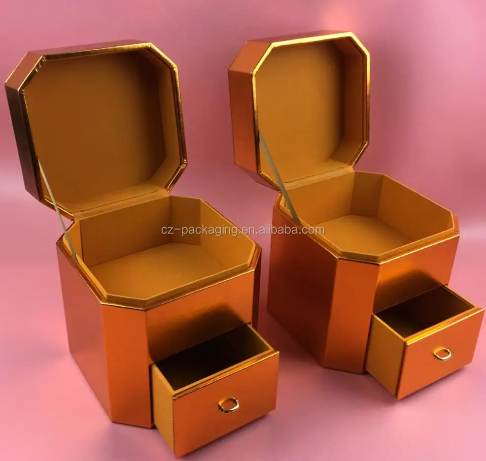 luxury flower rose box with drawer