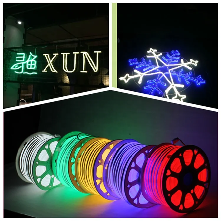 Manufacturer High Quality UV Resistant IP67 Waterproof Flat Ultra Thin Neon Rope Flexible 110v