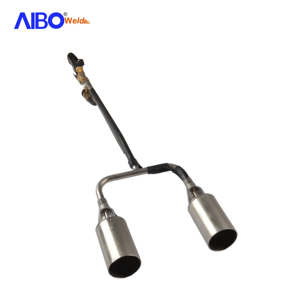 Welding and Repairing LPG Gas Heating Flame Gun Roofing Torch Kit With Double Nozzle for Strong Welding Capacity