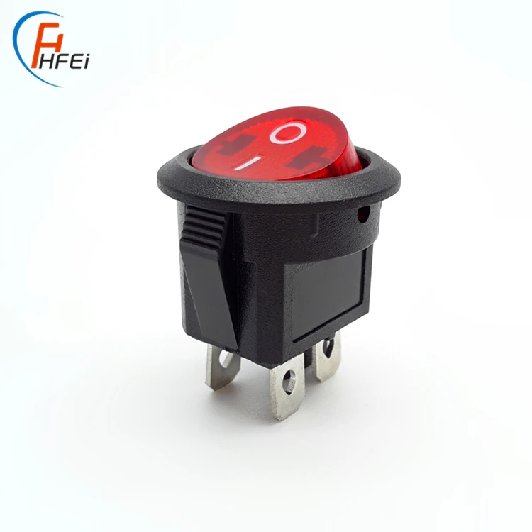4 pin 12v round rocker switches on-off with light 4 pin round rocker switch