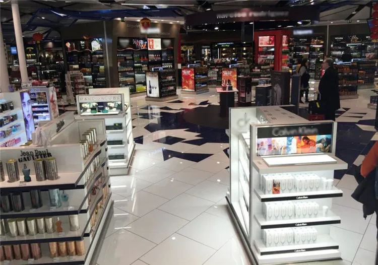 Modern Cosmetic Store Interior Decoration Display Furniture Makeup Cosmetic Display Stands Makeup