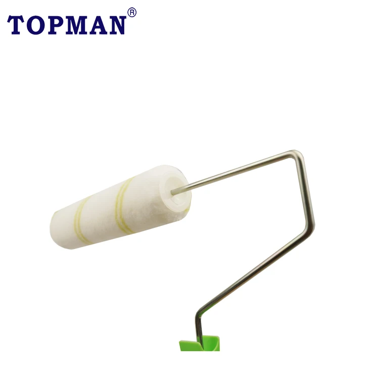 230mm patterned paint roller brush with yellow and white sleeve