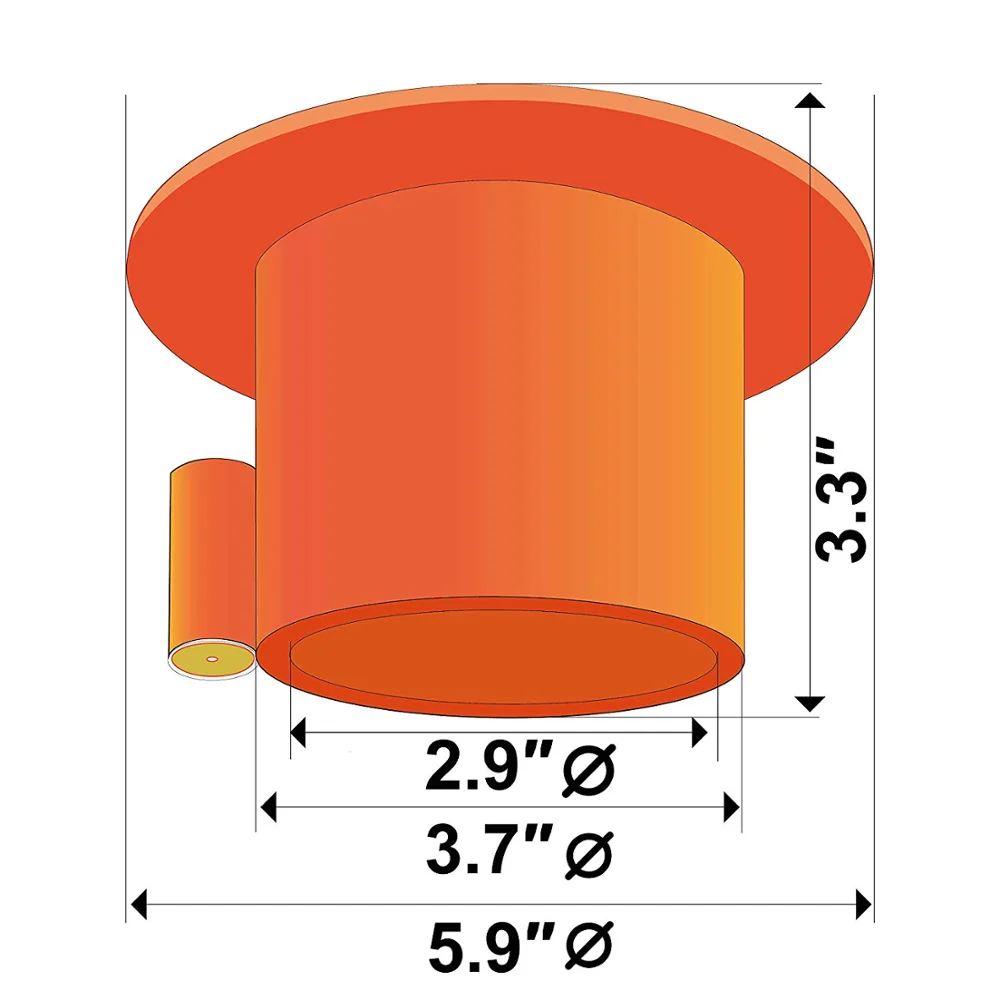 ENJOIN  Heavy Duty Steel Kingpin Lock 5Th Wheel Trailer Lock King Pin Orange Lock with Bright Yellow Caution Tag