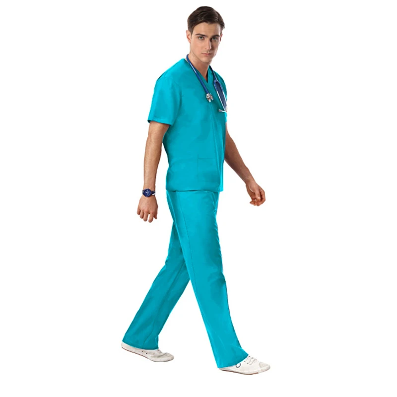 
OEM supply men and women breathable private label hospital staff uniforms 