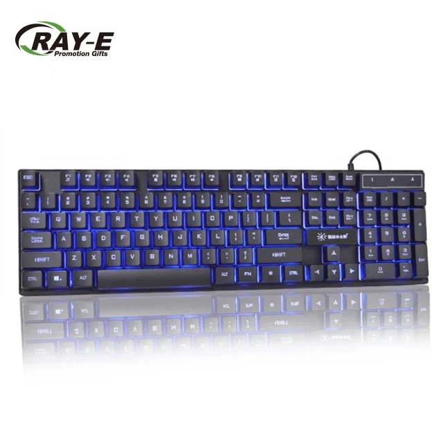 Russian 104 luminous keyboard Russian luminous mechanical feel keyboard three-color rainbow mechanical keyboard