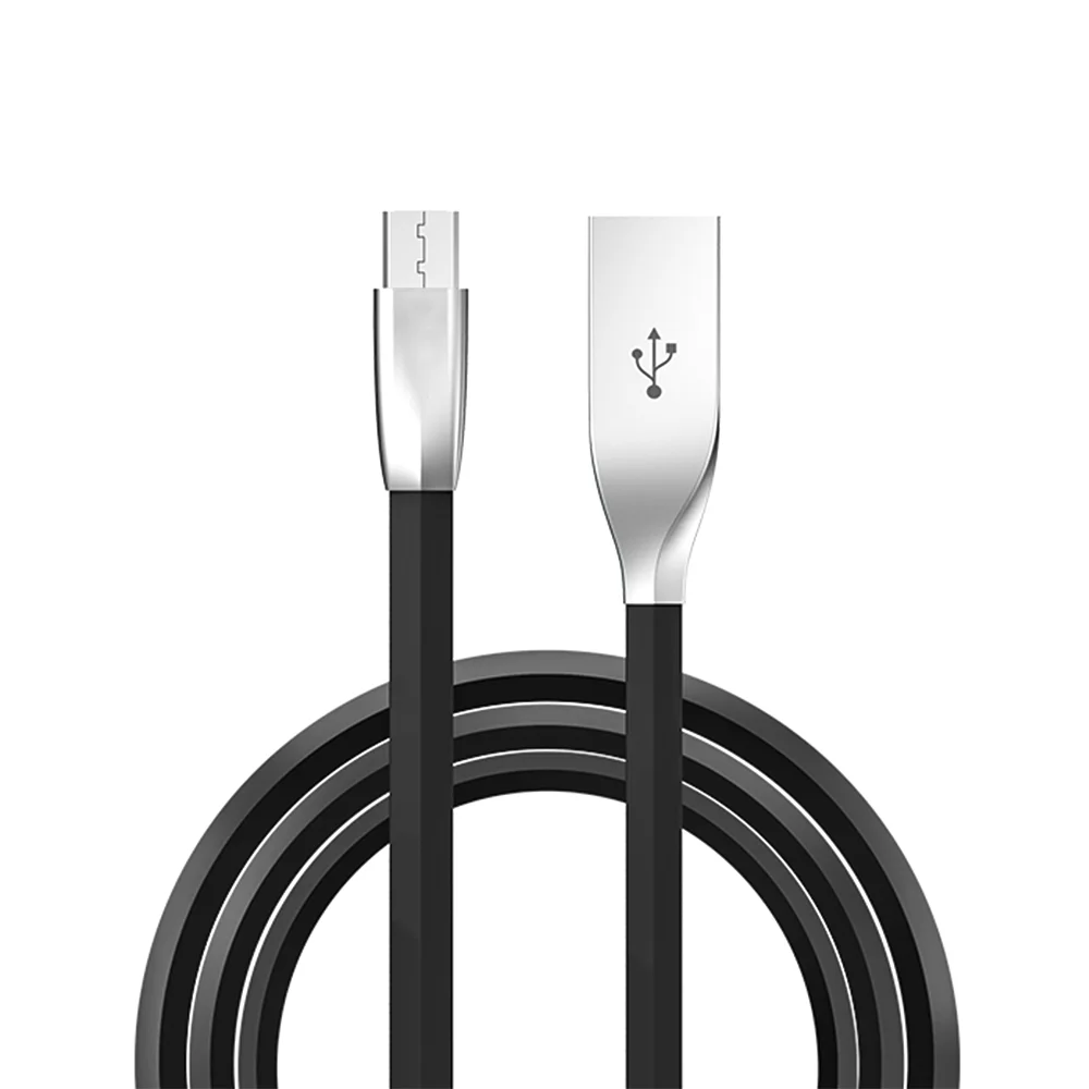 Плоский провод цинковый сплав оболочка Micro 8 Pin Тип c быстрая смена Usb-кабеля передачи данных для