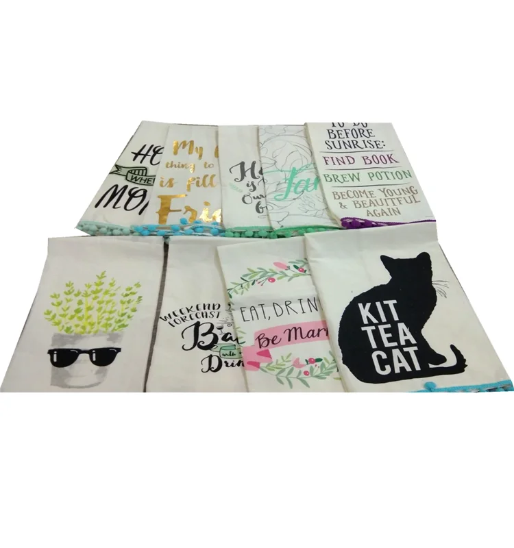 
custom funny design tea towel 
