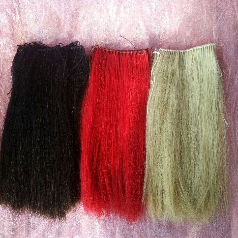 Handmade horse mane hair weftd and wefted rocking horse hair