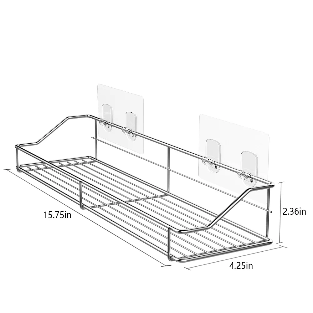 Stainless Steel Wall Mounted Type Non-folding Rack Kitchen Hanging Rack Storage Shelves