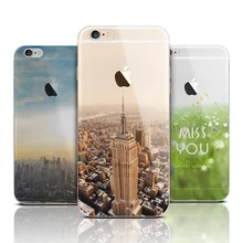 Ultra Thin Soft Silicone TPU Mountain Case Cover For Apple iPhone 6 Case Luxury Fashion Transparent Soft Back Cover For Phone