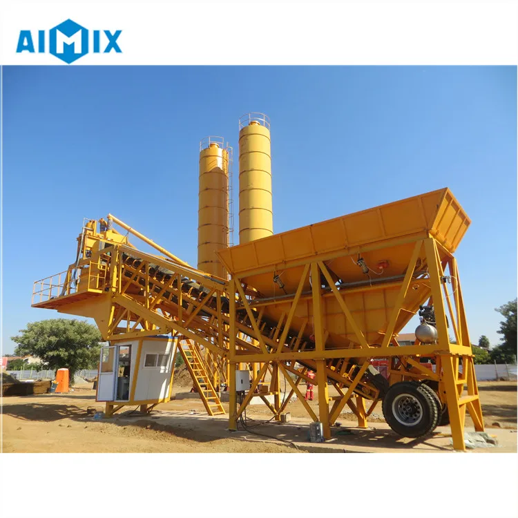 Small 35m3/h rmc concrete batching plants / mini cement plant cost