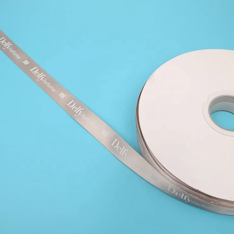 New Design Customized Printed Branding Logo Soft Polyester Silk Satin Ribbon Rolls for Gift Package