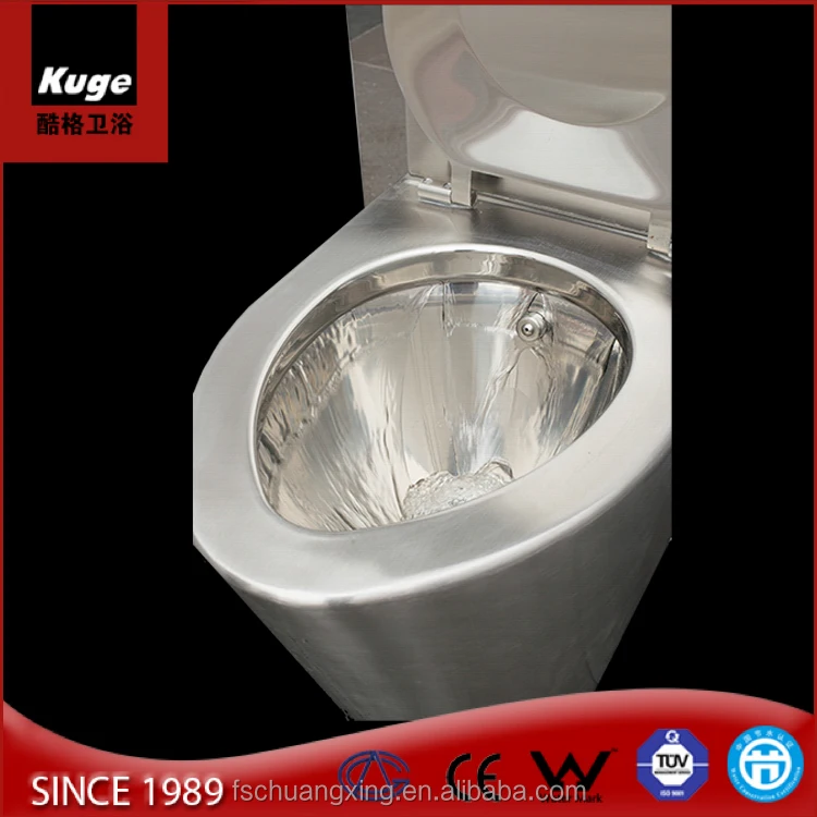 Commercial Hotel Nightclub Bar Floor Mount Toilet Stainless Steel Toilet Bowl Manufacturer