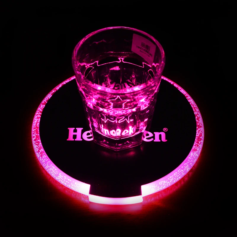 ABS led coasters Acrylic for beer coaster cheap blank acrylic coaster wholesale