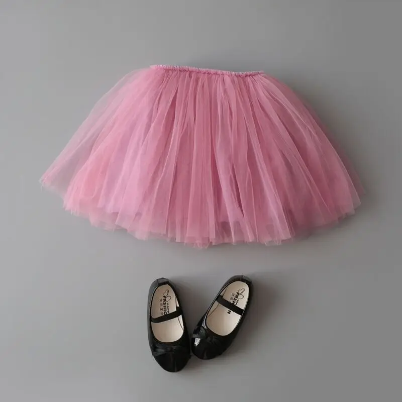 Ins Style 4 Layers 8 Colors Girls Tutu Skirts Fashion Children Princess dress