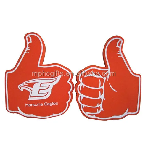 Popular Fans Cheering Item Thumb Up Sponge Foam Hand Foam Finger