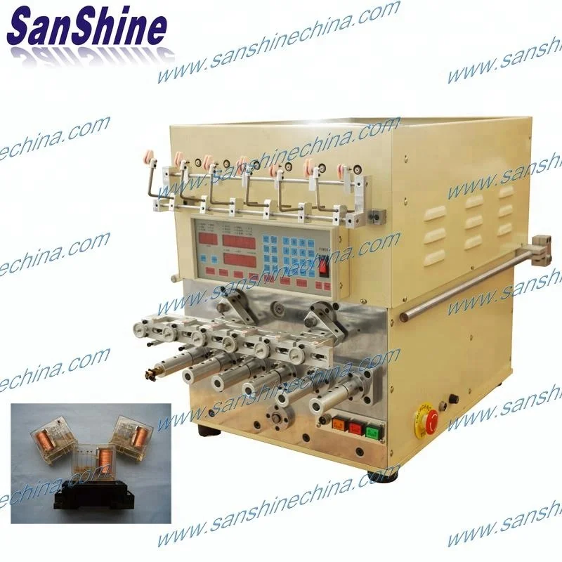 Six spindles automatic fine wire 60Hz lamination transformator skein winding machine