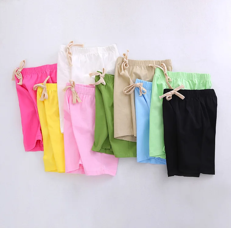 
Fashion Summer Boys Shorts Kids Candy Color Casual Cotton Beach Shorts 