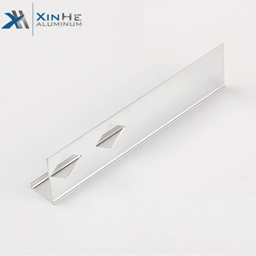 Aluminium Profile Tile Edge Strip Trim Exterior L Shape Decorative Metal Trim For Furniture