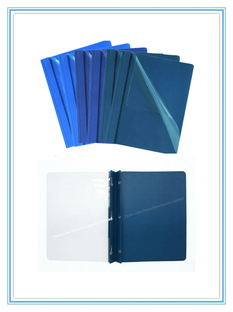
Navy Clear front Report Cover with Metal Fastener A4 Letter Shanghai Manufacturer 
