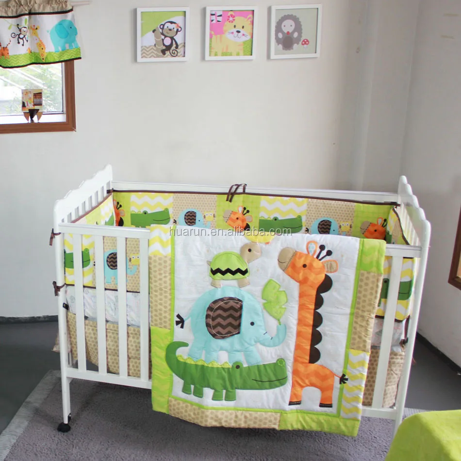 baby boys giraffe cot bedding set babies crib bed sheet boy comforter set in popular animal designs