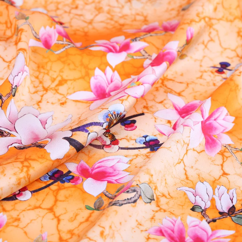 Цифровая печать спандекс шелк атлас Ткань