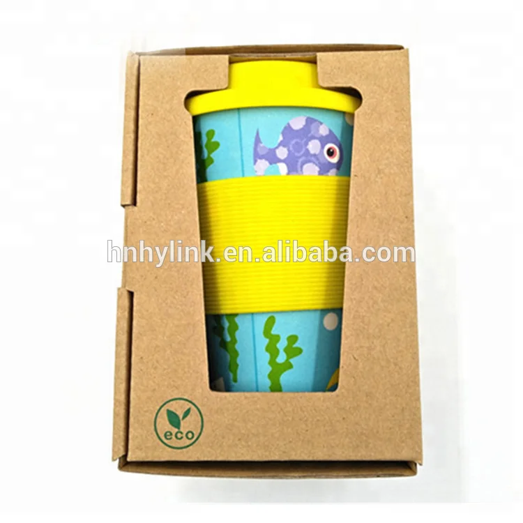 350ML/400ML/450ML  Cheap Promotion  ECO Friendly  Unbreakable Customized  Printing Colorful Bamboo Coffee Mug (Item M-10400)