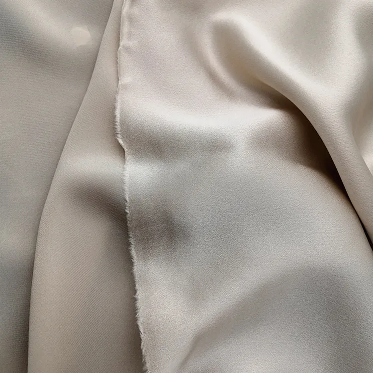custom color women dress silk mikado natural white silk satin 22mm