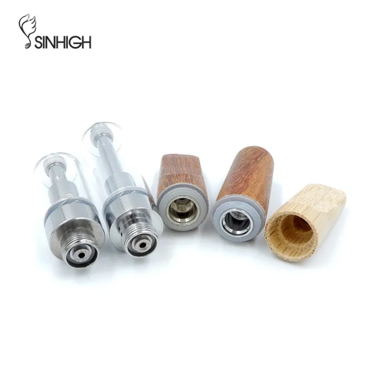 
2019 Vaporizer Wood Ceramic Coil Vape Cartridge 0.5ml 510 Atomizer From Sinhigh 