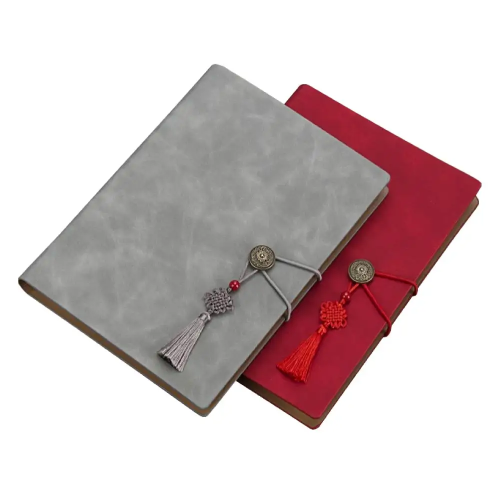 A5 NOTEBOOK Chinese retro style notepad custom logo PU Leather Hardcover gift planner classic vintage planner