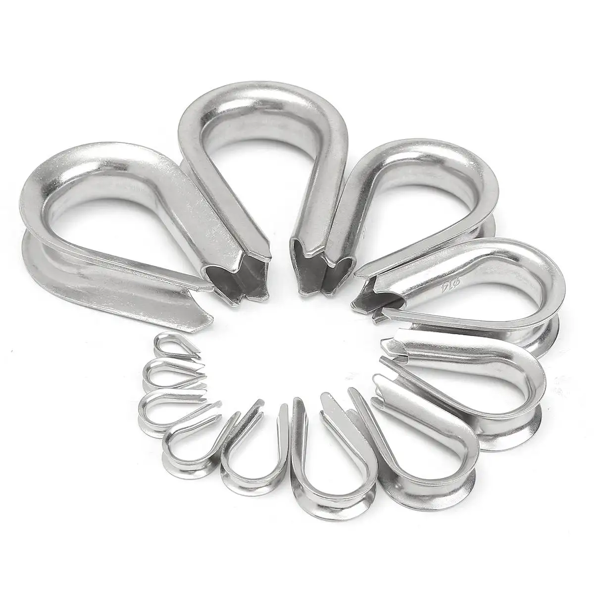 Customized carbon steel 304 U-shaped clip electric circular wire rope ring chicken core ring
