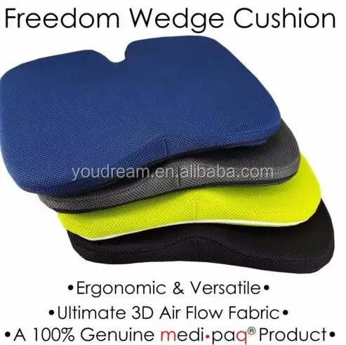 FREEDOM Seat Wedge Cushion COCCYX Chiro Lumbar Support Back Ache Pain Relief Car