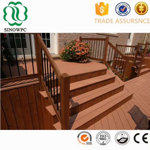 70x40mm WPC wood plastic composite handrails/railing for stair, bridge with SGS CE ISO