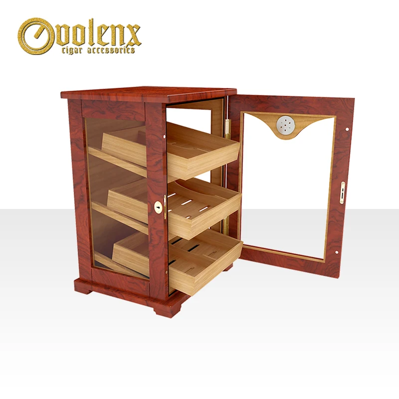 
2020 Matte wooden stand cabinet spanish cedar tray Cigar Humidors 