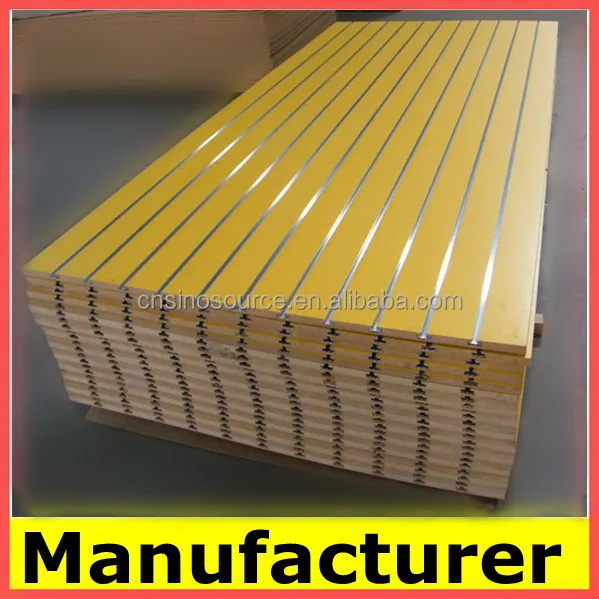 
Melamine MDF Slatwall Grooved Board for Supermarket Display 