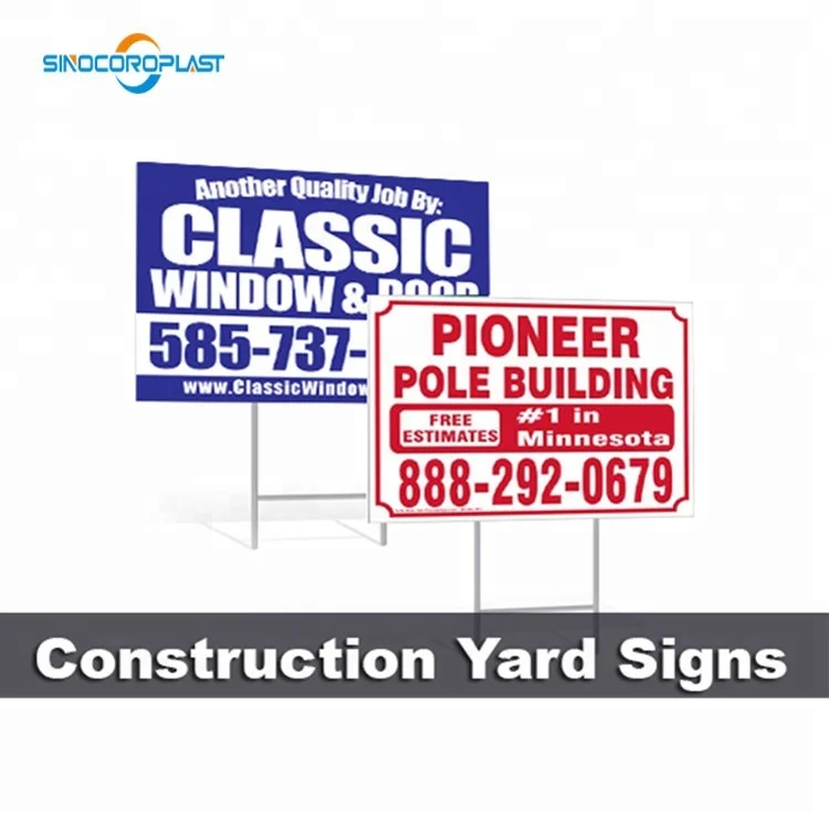 PP Custom  Flute Sheet With Print Corflute Plastic Sheet advertising sign