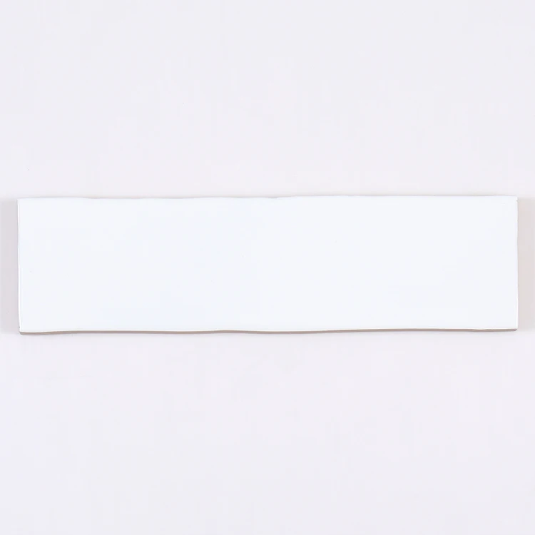 
M75300L firebrick glass ceramic wavy subway tile for interior decoration 