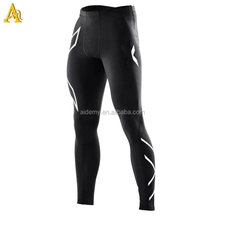 
Wholesale High Quality Activewear for Custom Sports Men Black Compression Gym Pants Tights Running Leggings 