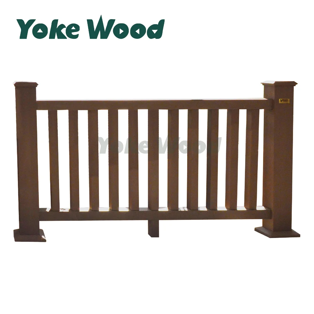 
Wood Plastic Composite Decking Used Handrails Terrace Railing Designs Balcony WPC Guard Railing 