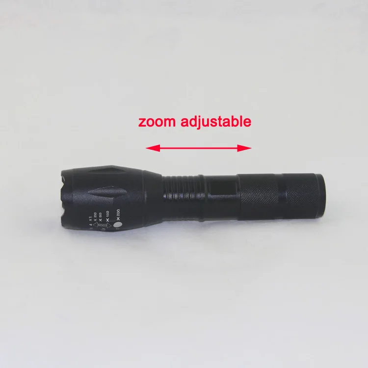 
high power zoomable portable waterproof tactical led flashlight 